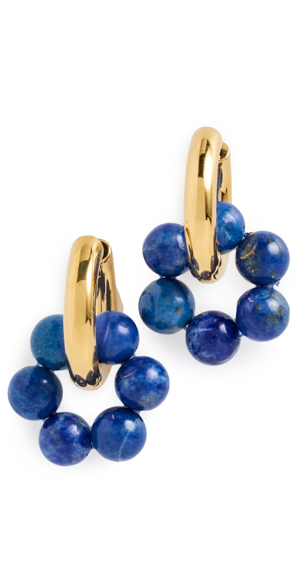 Anni Lu Deep Blue Hoops Golden Lapis One Size