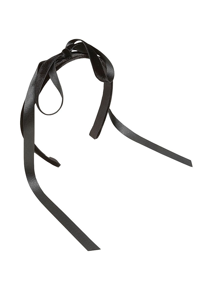 Women's Carlota Velvet Bow Headband - Black