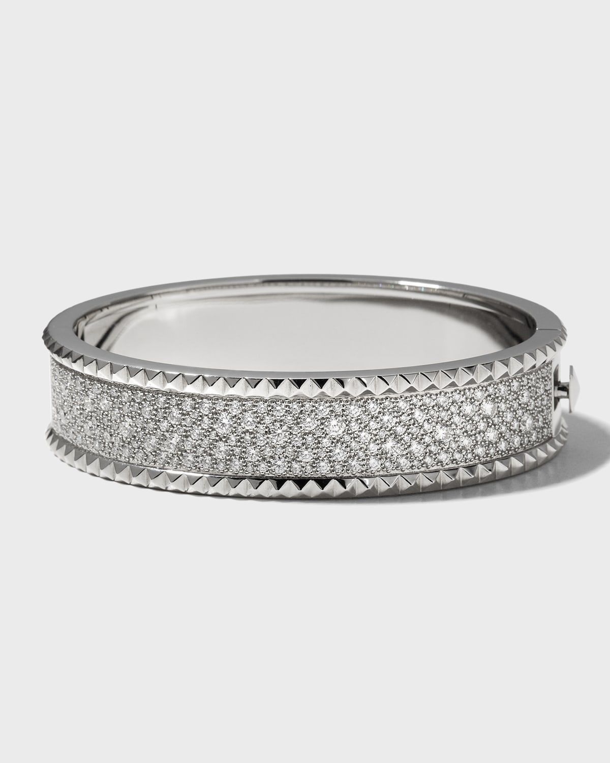 ROCK & DIAMONDS Medium 18K White Gold Bangle