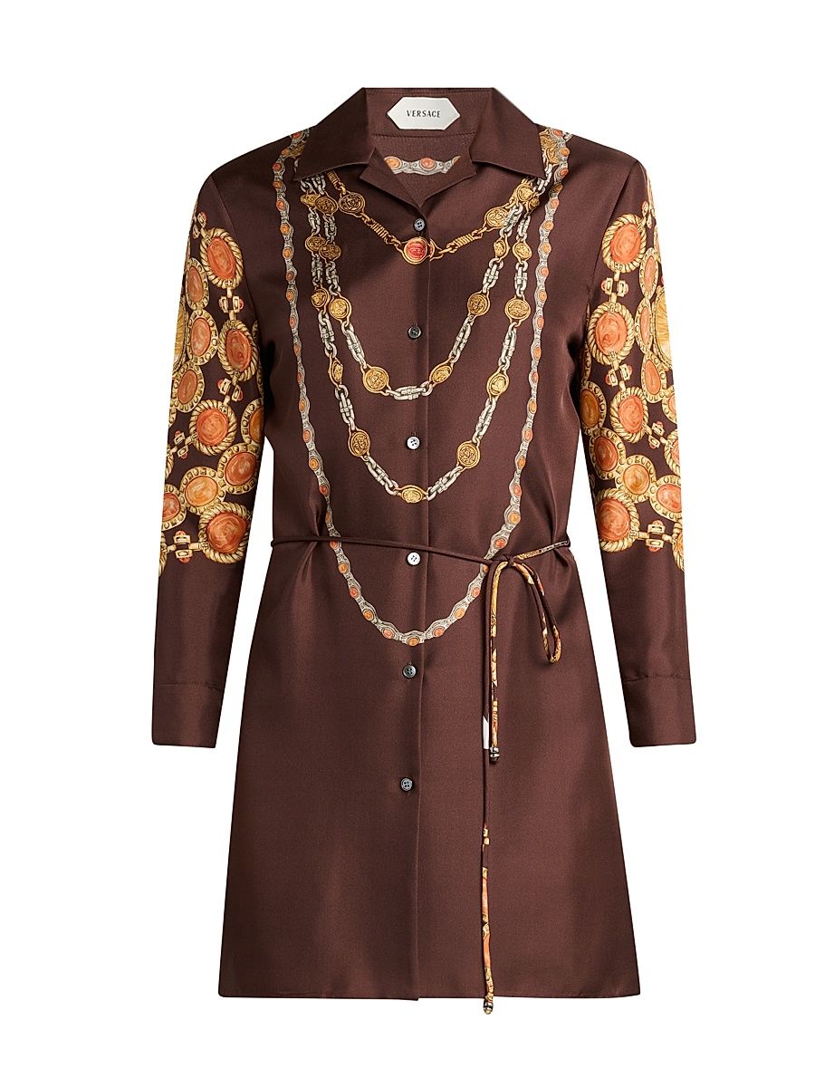 Women's The Lover Silk Twill Shirtdress - Multi Color - Size 12