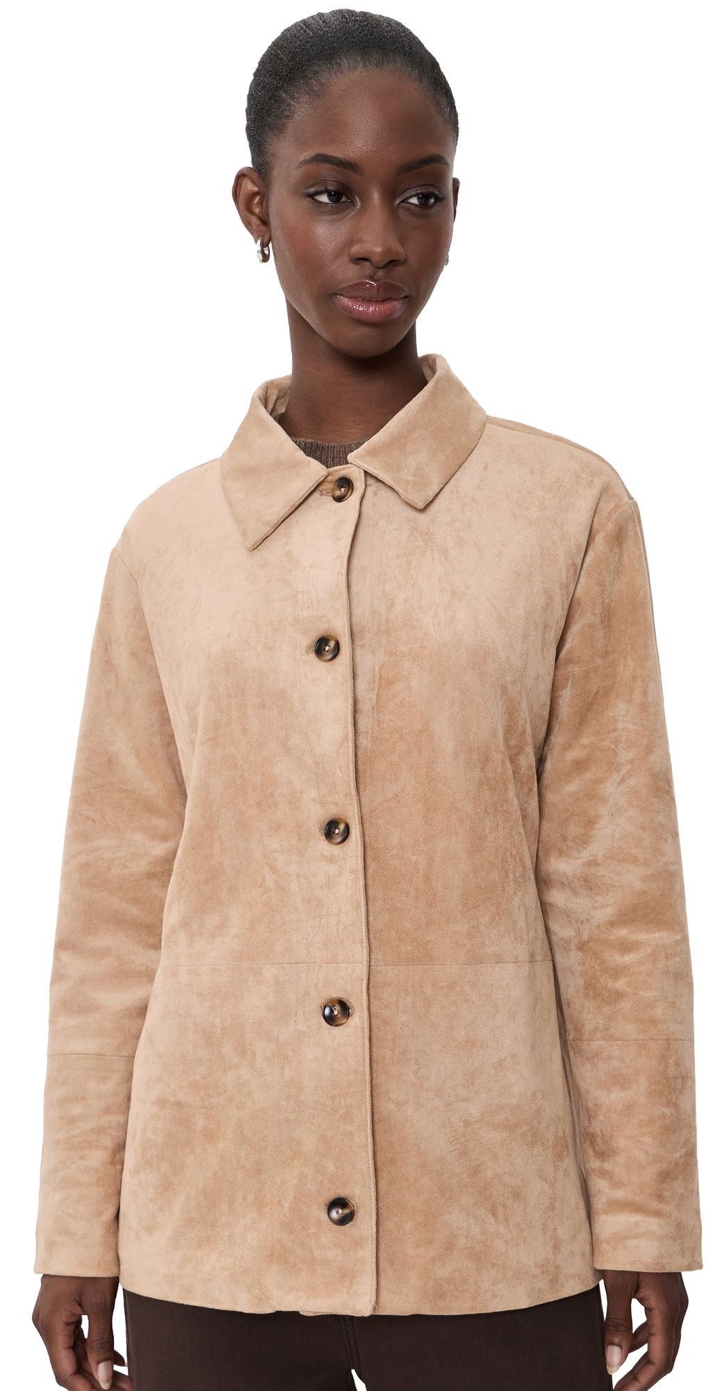 Show Me Your Mumu Vancouver Jacket Beige Faux Suede XS