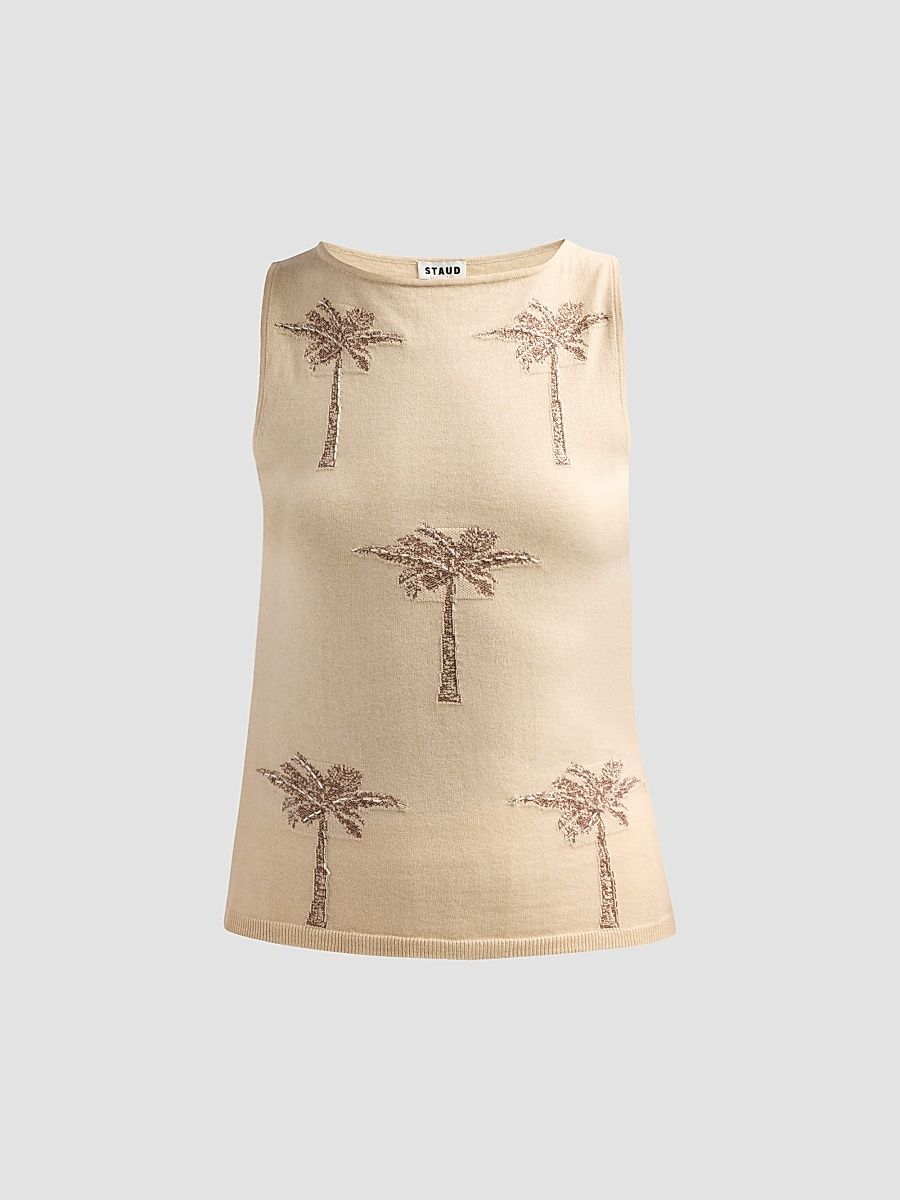 Women's Arden Cotton-Cashmere Top - Natural - Size XL