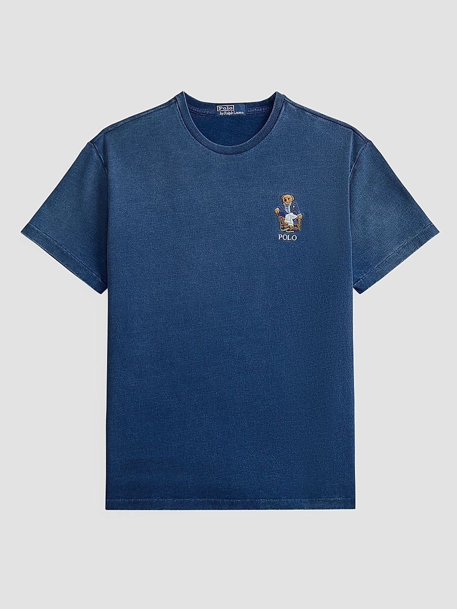 Men's Classic-Fit Polo Bear T-Shirt - Newport Bear Dark Indigo - Size XXL