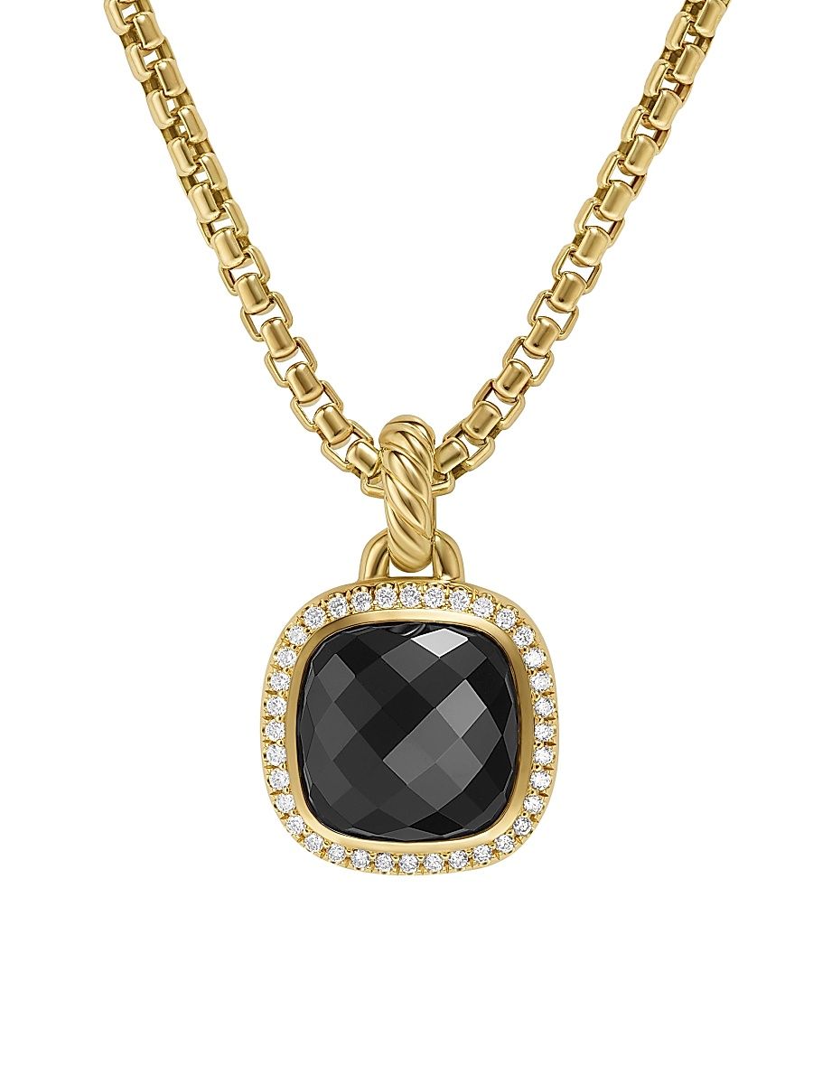 Women's Albion Pendant in 18K Yellow Gold - Black Onyx
