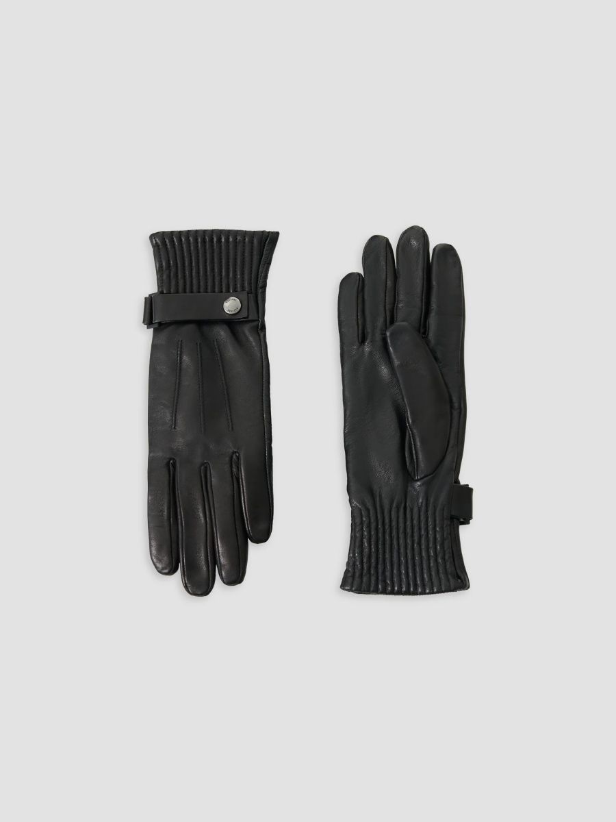Mackage Women's Mara Leather Gloves - Black - Size Large