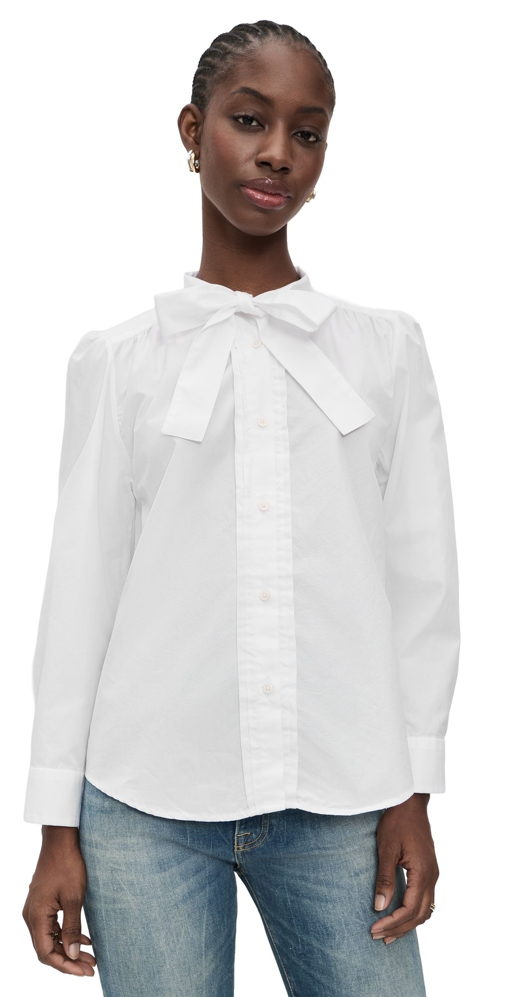 R13 Neck Tie Shirt White M