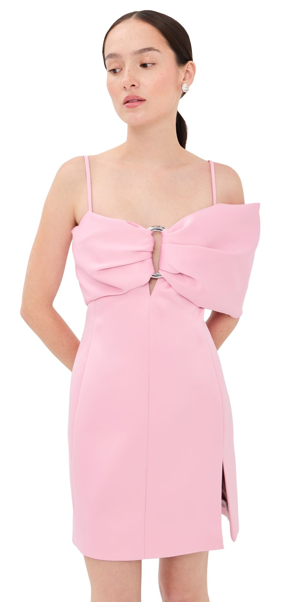 Marc Jacobs Satin Pop J Marc Bow Dress Ribbon Pink 8
