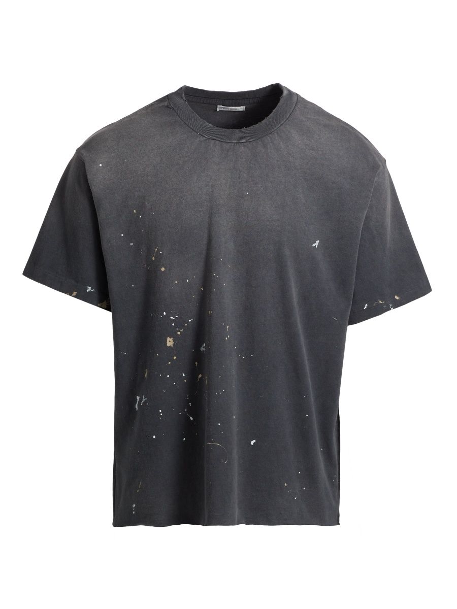 Men Odeon Splatter Cotton T-Shirt - Black - Size Medium
