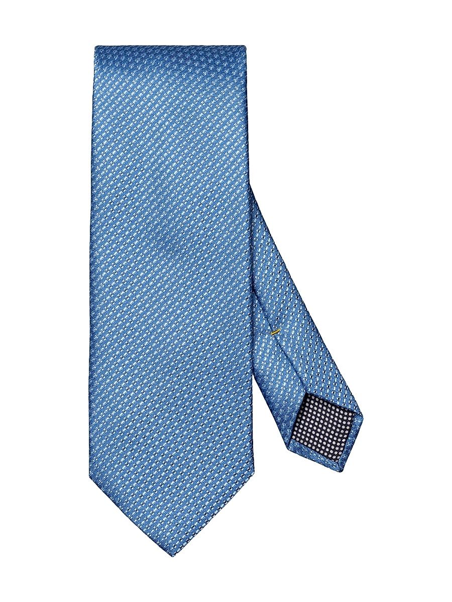 Men's Semi-Solid Woven Silk Tie - Blue
