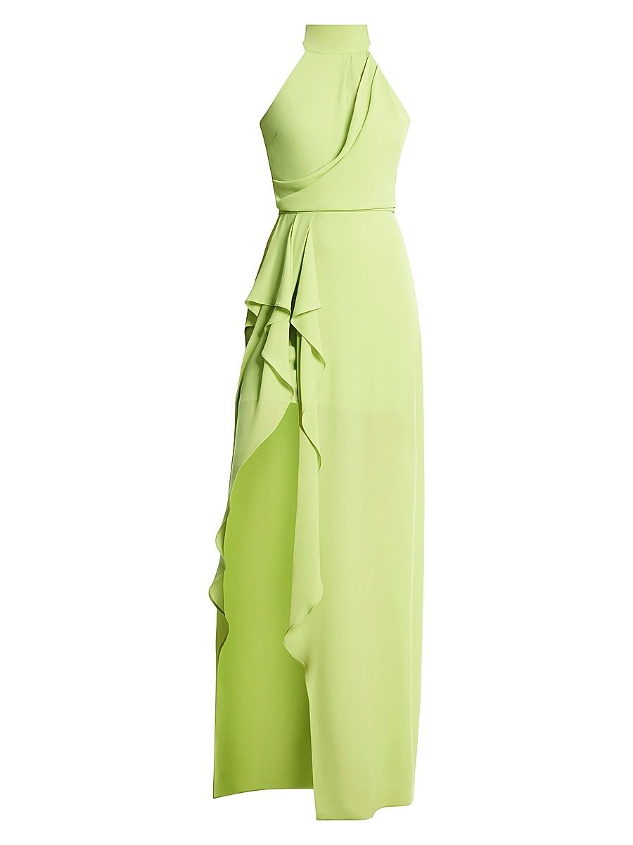 Women's Draped Sleeveless Gown - Citrine - Size 4