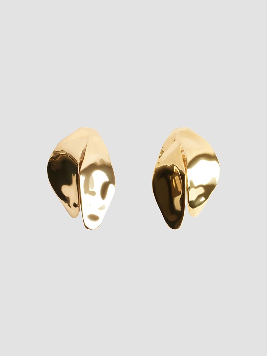 Balenciaga Women's Bloom XS Earrings - Shiny Gold