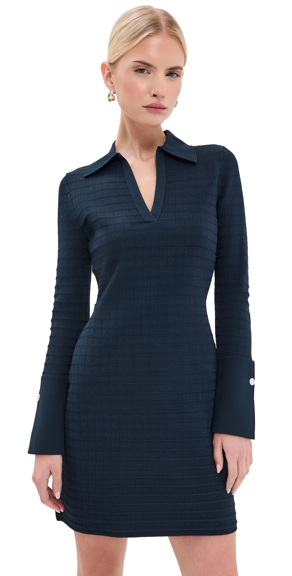 Veronica Beard Celena Knit Dress Heritage Navy L