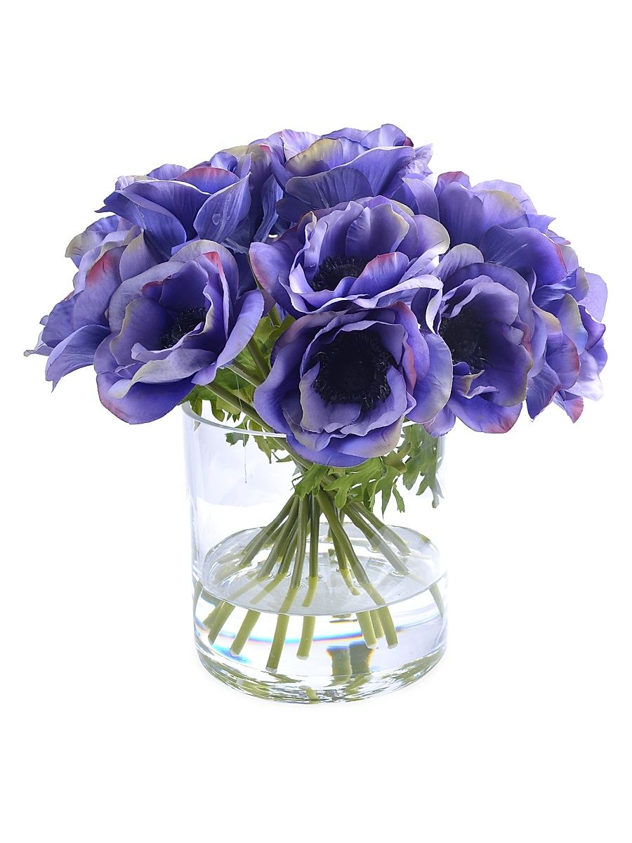 Faux Poppy Floral Arrangement - White