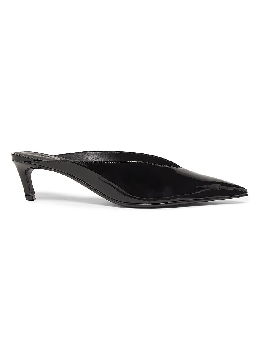Women's Loren 60MM Patent Leather Mules - Black - Size 10.5
