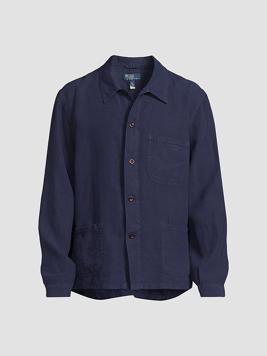 Polo Ralph Lauren Men's Linen Utility Jacket - Newport Navy - Size XL