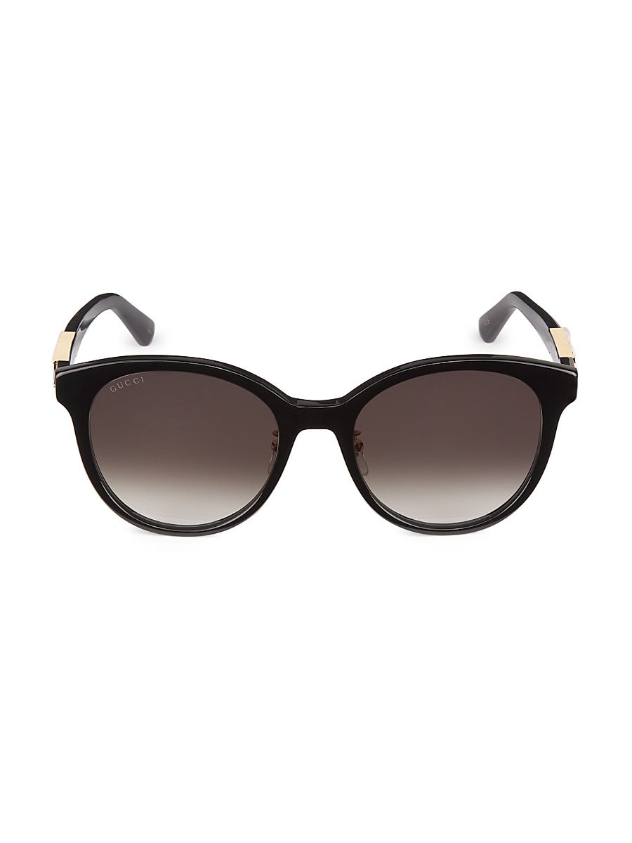Women's Sign 56MM Round Sunglasses - Black