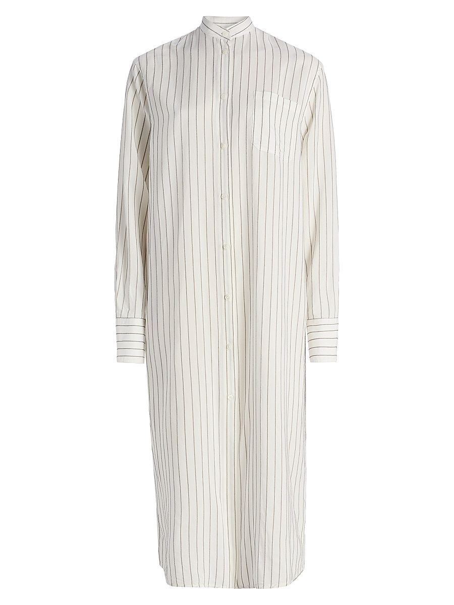 Women's Striped Summer Tunic - White Oyster - Size 0