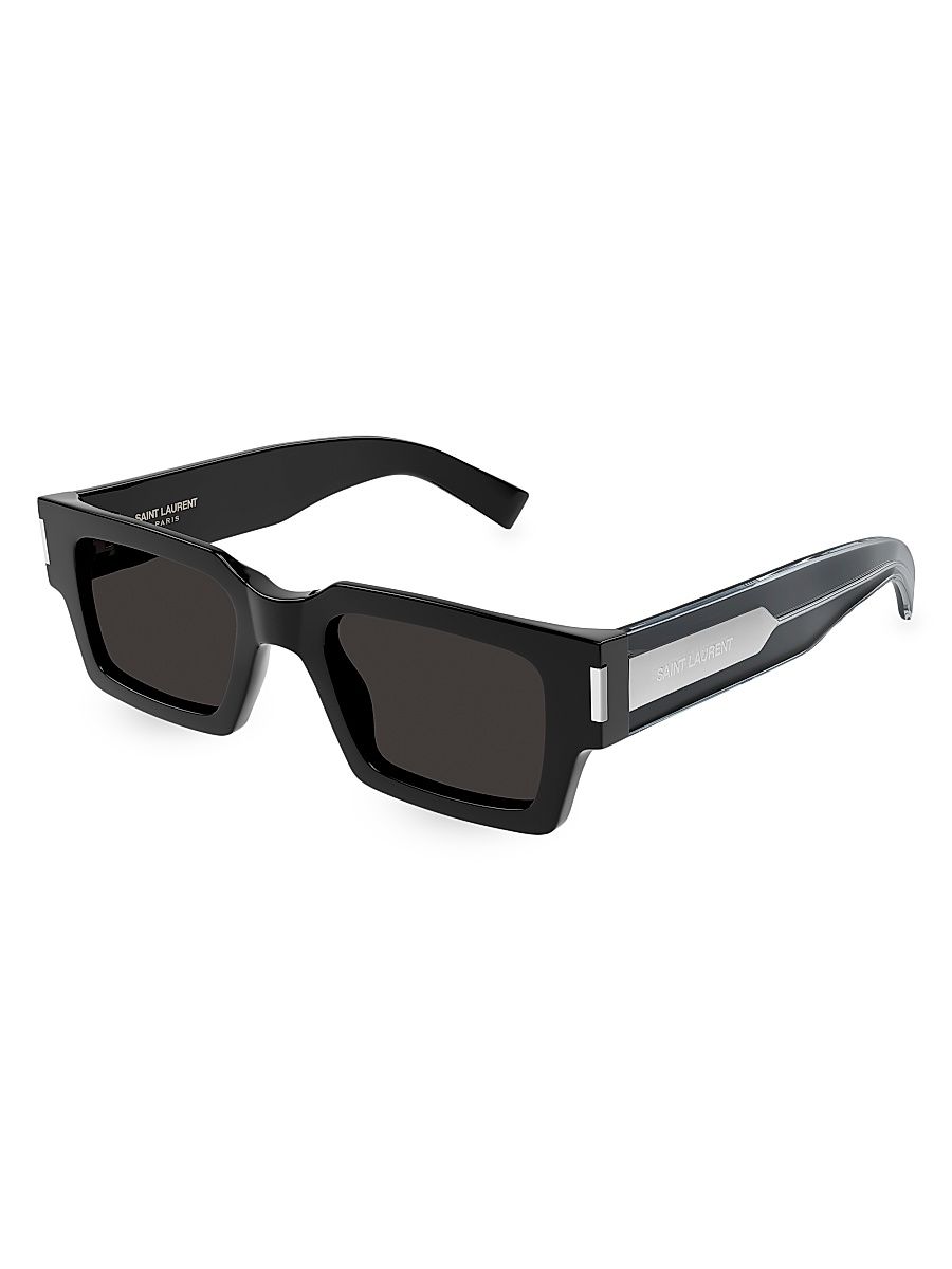Women's Naked Wirecore 50MM Rectangular Sunglasses - Black