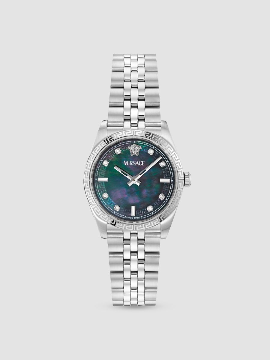 Versace Women's Millenyium Stainless Steel & 0.064 TCW Diamond Bracelet Watch/32MM - Silver