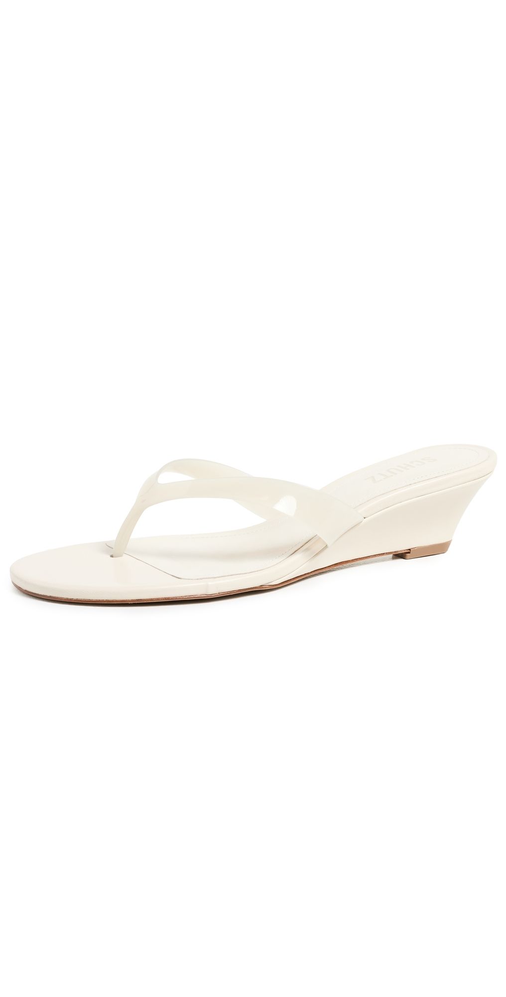 Schutz Roslyn Jelly Wedges Sugar White 7.5