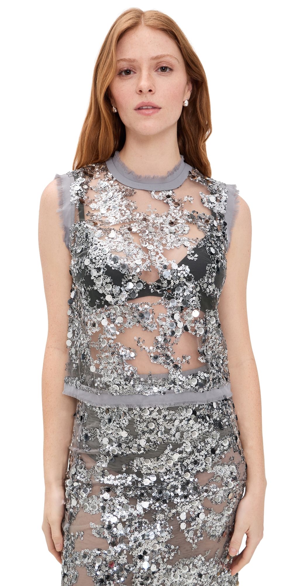 BAUM UND PFERDGARTEN Manira Sequin Blouse Grey Sequins 38
