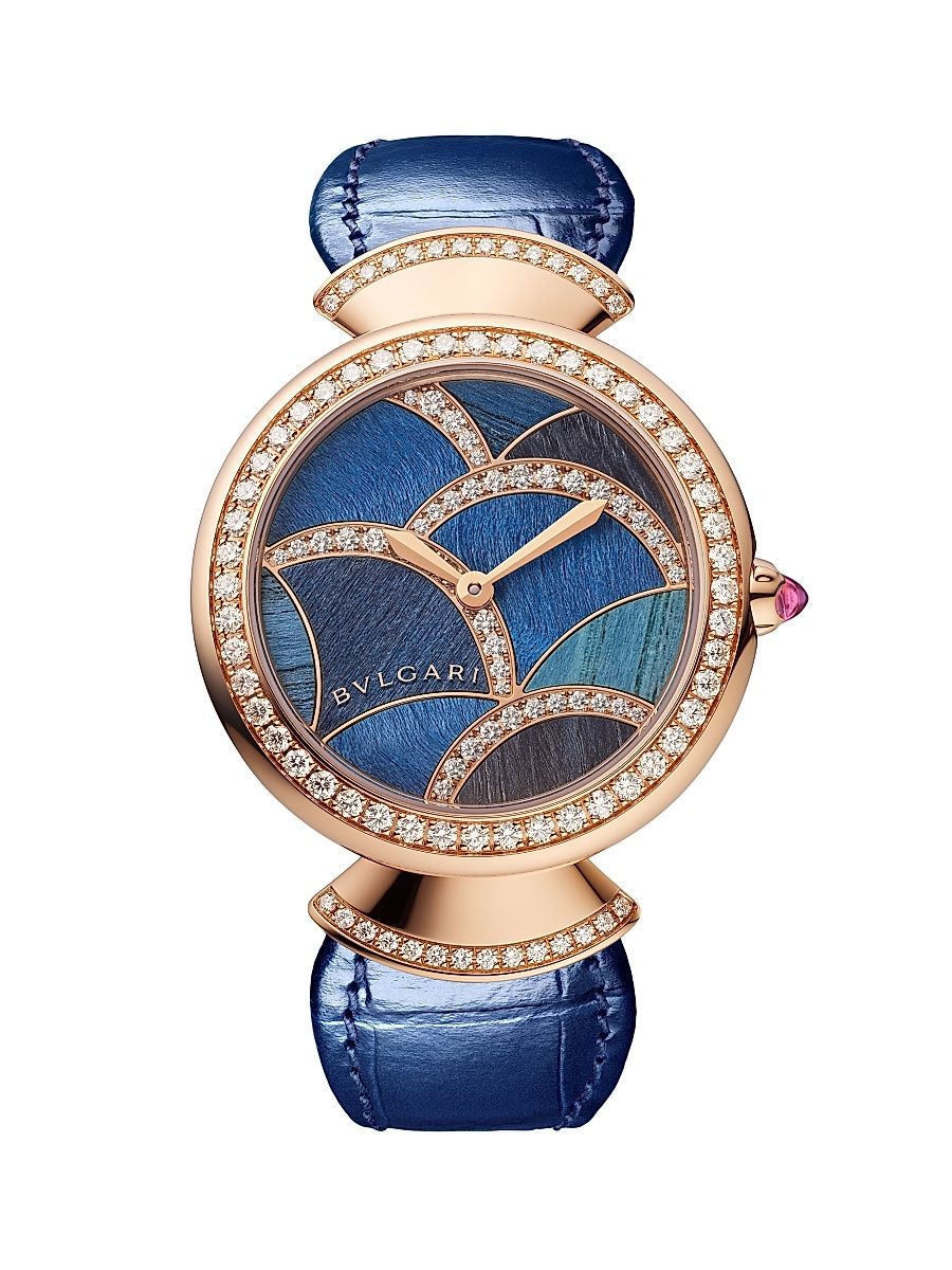Women's Divas' Dream 18K Rose Gold & Blue Alligator Watch/33MM - Rose Gold