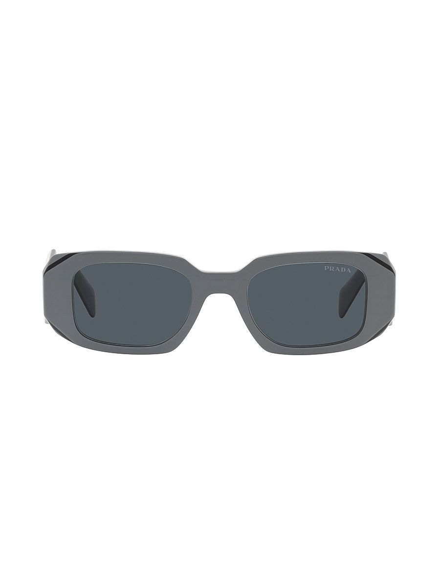 Men's 49MM Square Sunglasses - Grey Mirror
