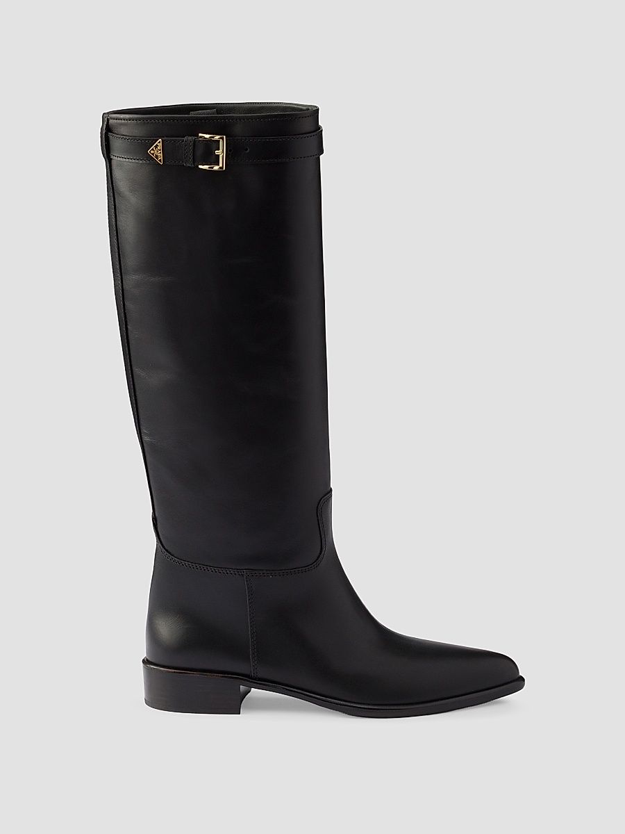 Women's Leather Boots - Black - Size 7