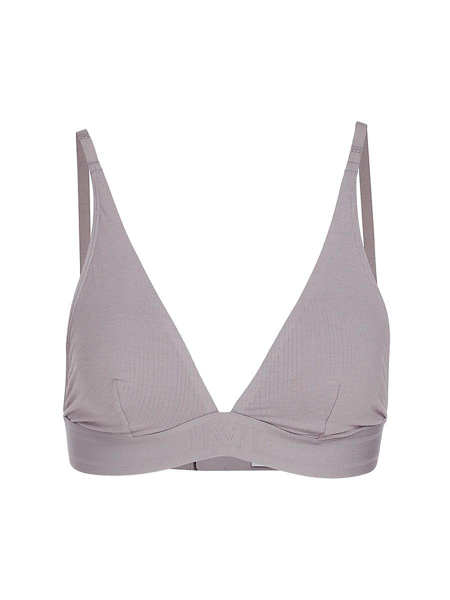 Women's Beauty Cotton Triangle Bralette - Smoke - Size XL