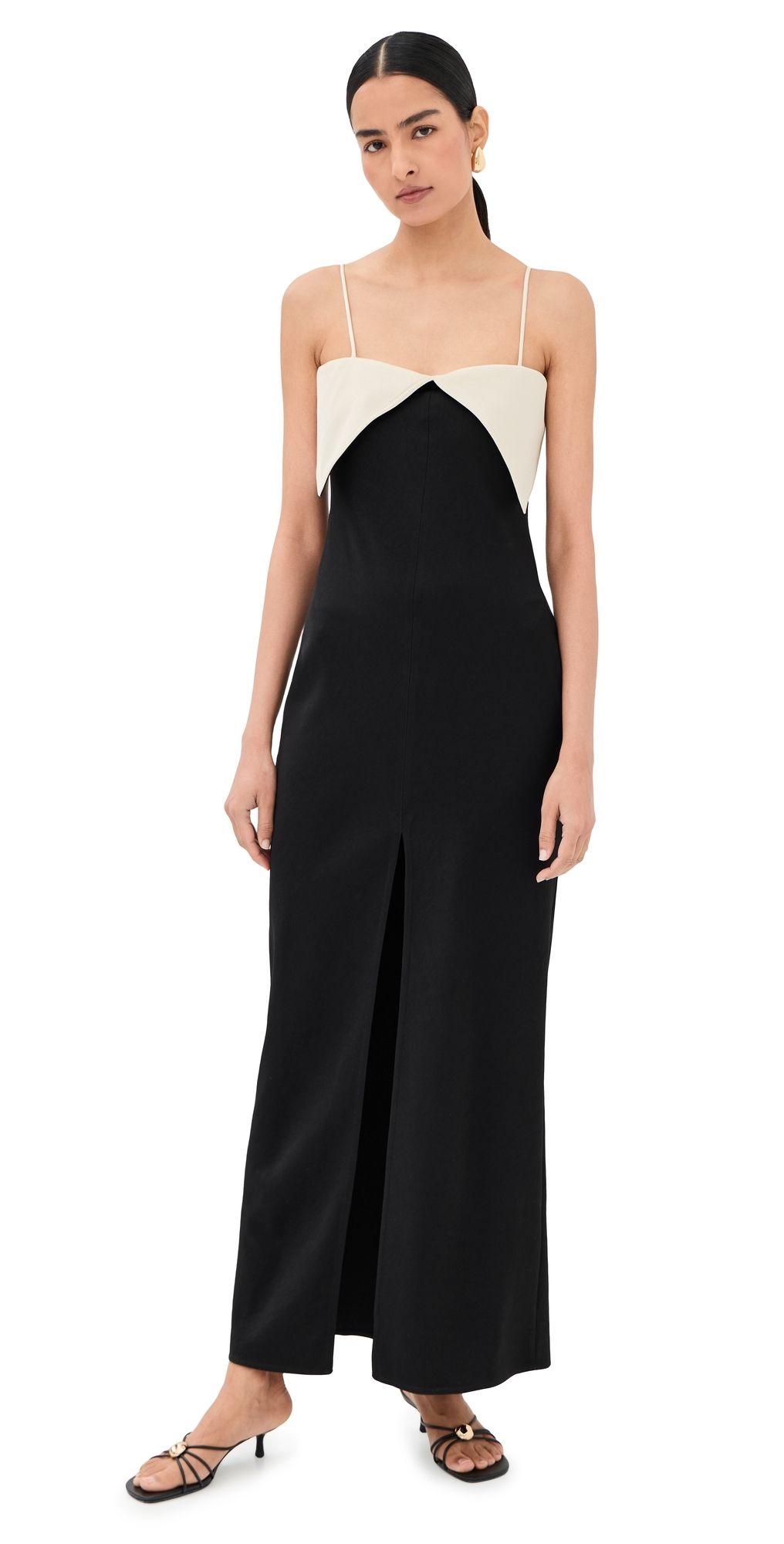 Nanushka Nelma Dresses Black/Ecru M