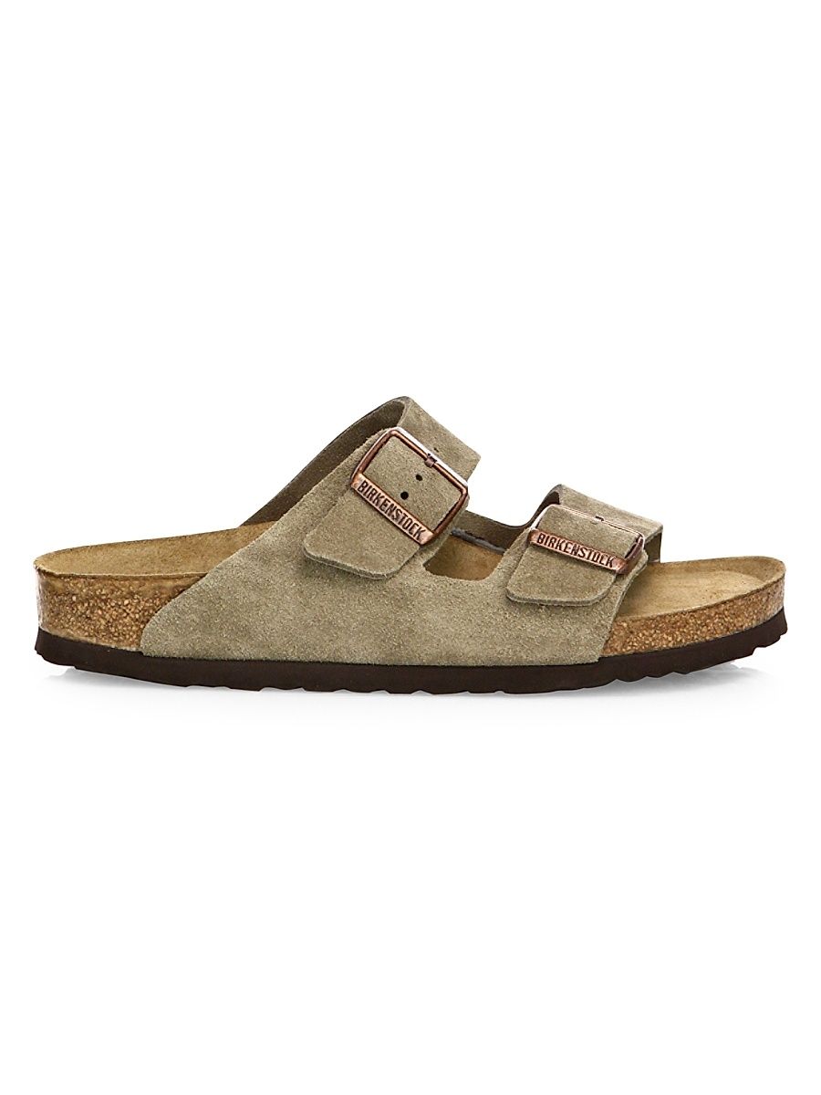 Women's Arizona Suede Double-Strap Sandals - Taupe - Size 5