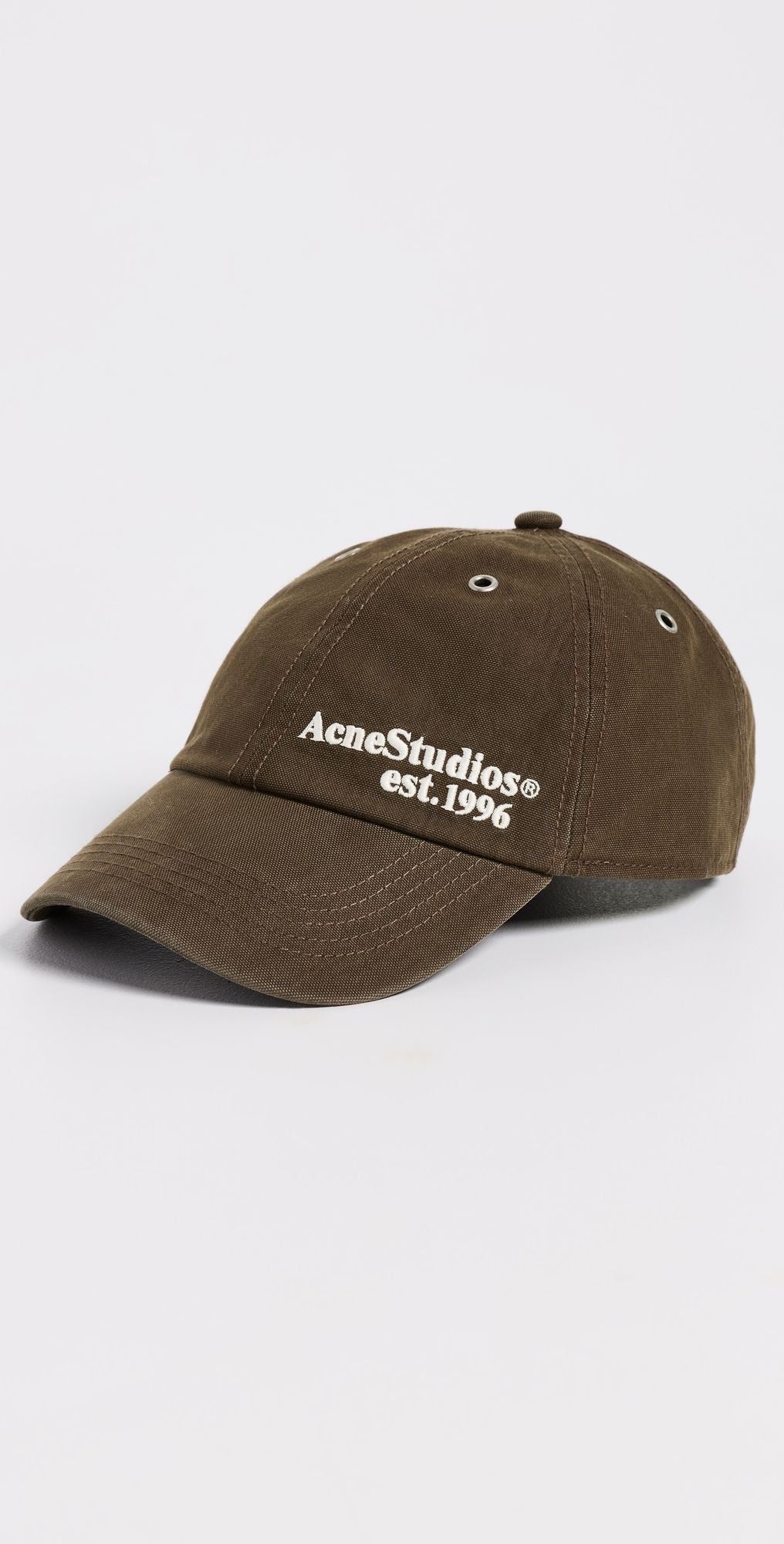 Acne Studios Cuddy Waxed Cotton Canvas Cap Brown One Size