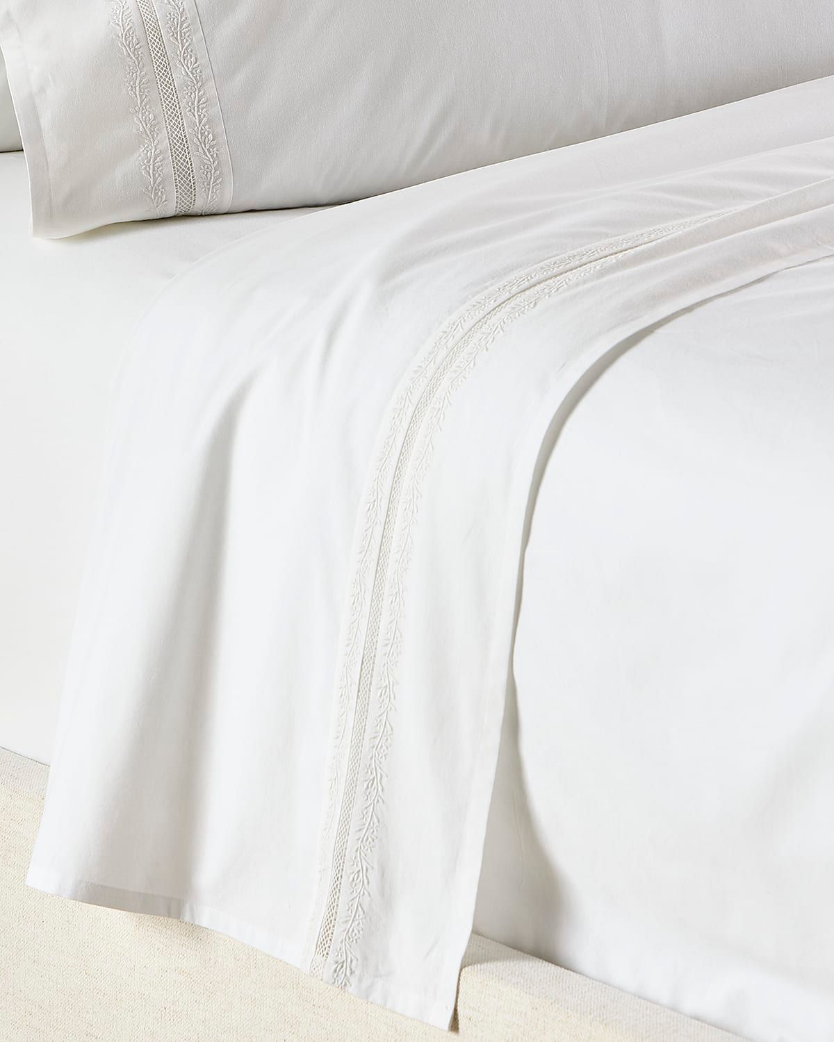 Miriah 200 Thread Count Percale King Flat Sheet