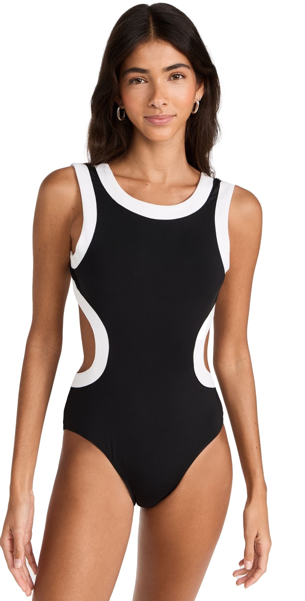 STAUD Dolce One Piece Black/White S