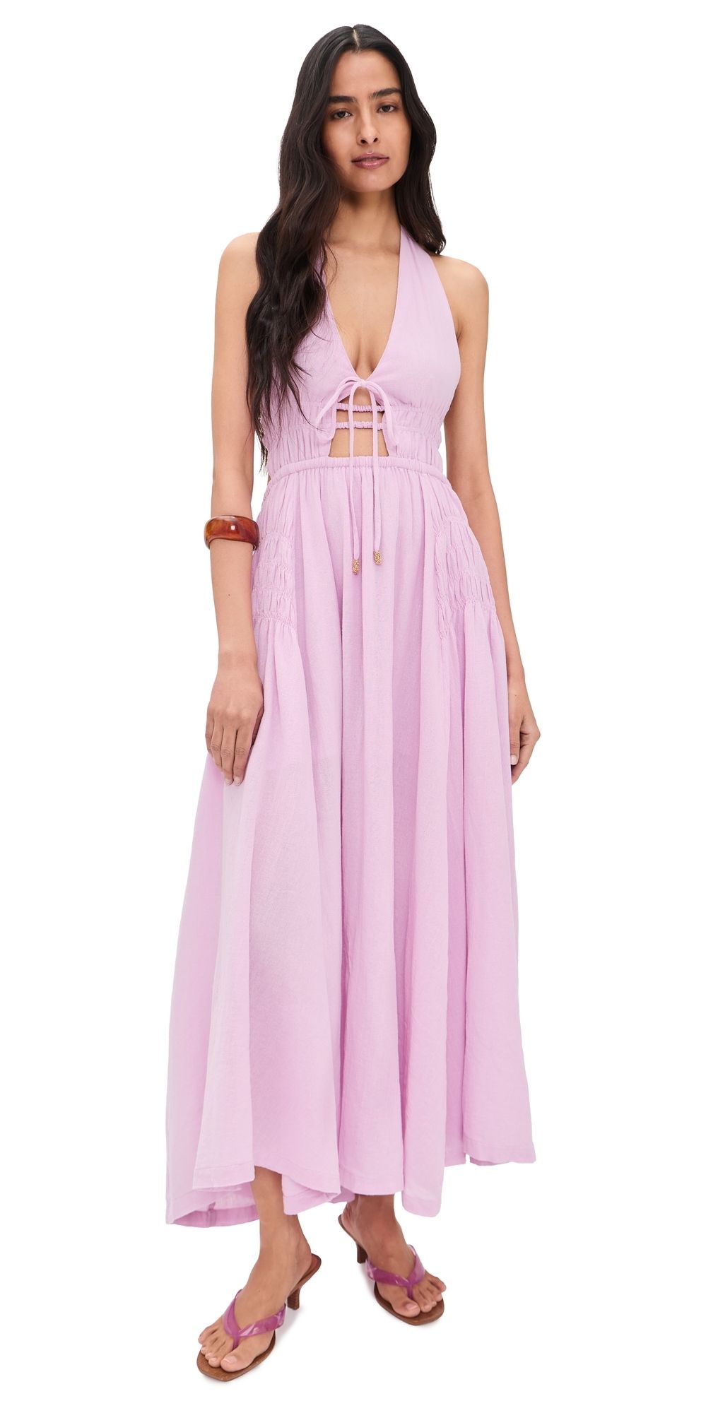 Free People Angel Maxi Dress Lilac Bouquet XS
