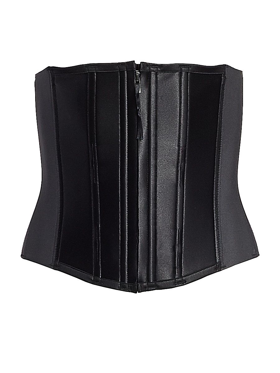 Women's Sculpt Zip Corset - Very Black - Size XL