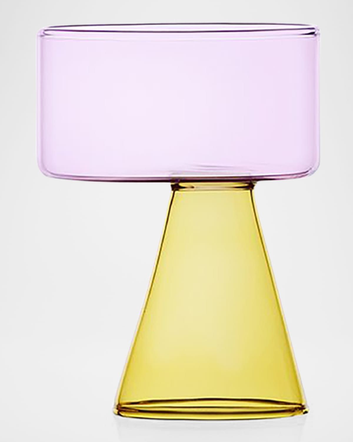 Travasi Yellow and PInk Glass, 10 oz.