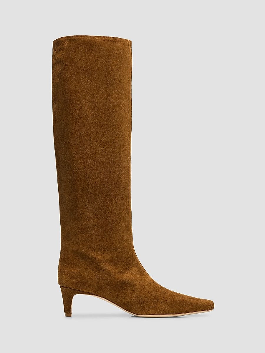Staud Women's Wally Suede Boots - Cigar - Size 11