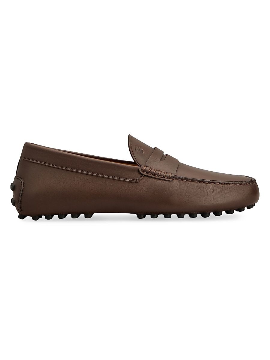 Men's Gommino Leather Driving Loafers - Dark Brown - Size 12