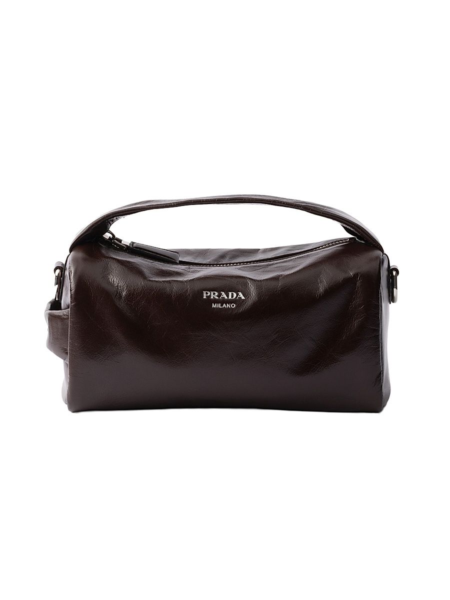 Men's Leather Shoulder Bag - Brown
