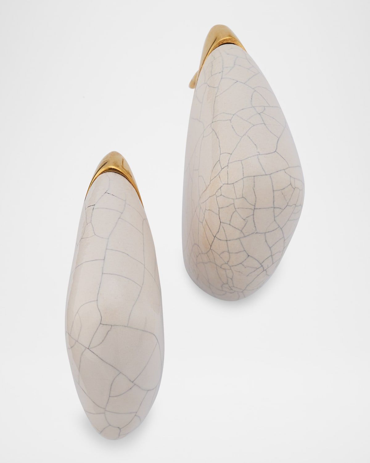 Small Fin Ceramic Earrings