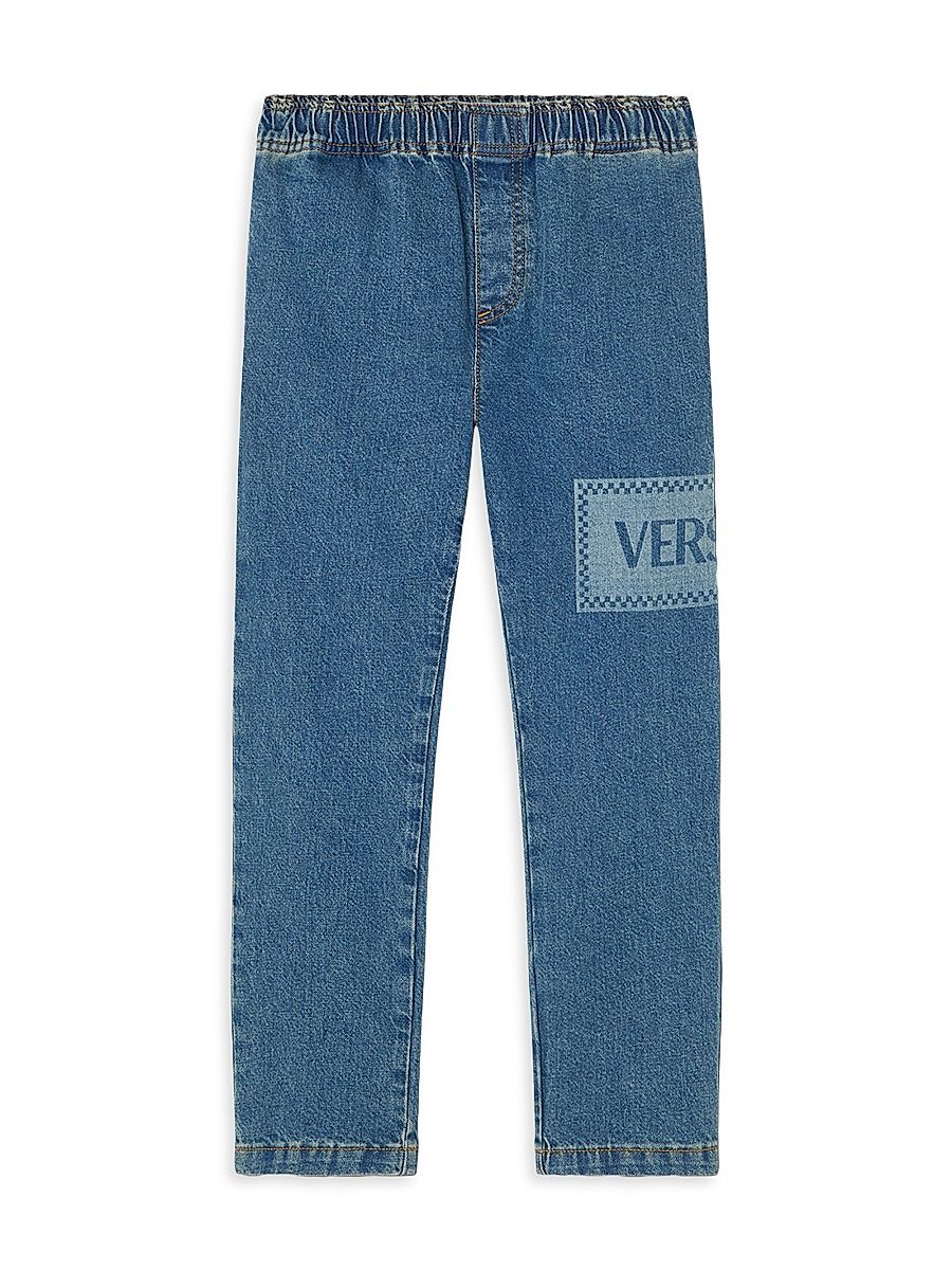 Little Kid's & Kid's 90s Vintage Logo Denim Pants - Blue - Size 8