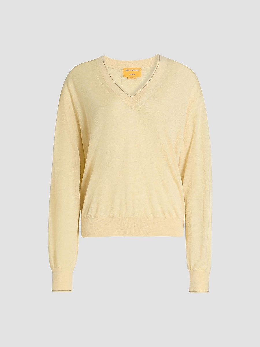 Guest in Residence Women's The Airy Cotton-Silk Sweater - Butter Camel - Size XL