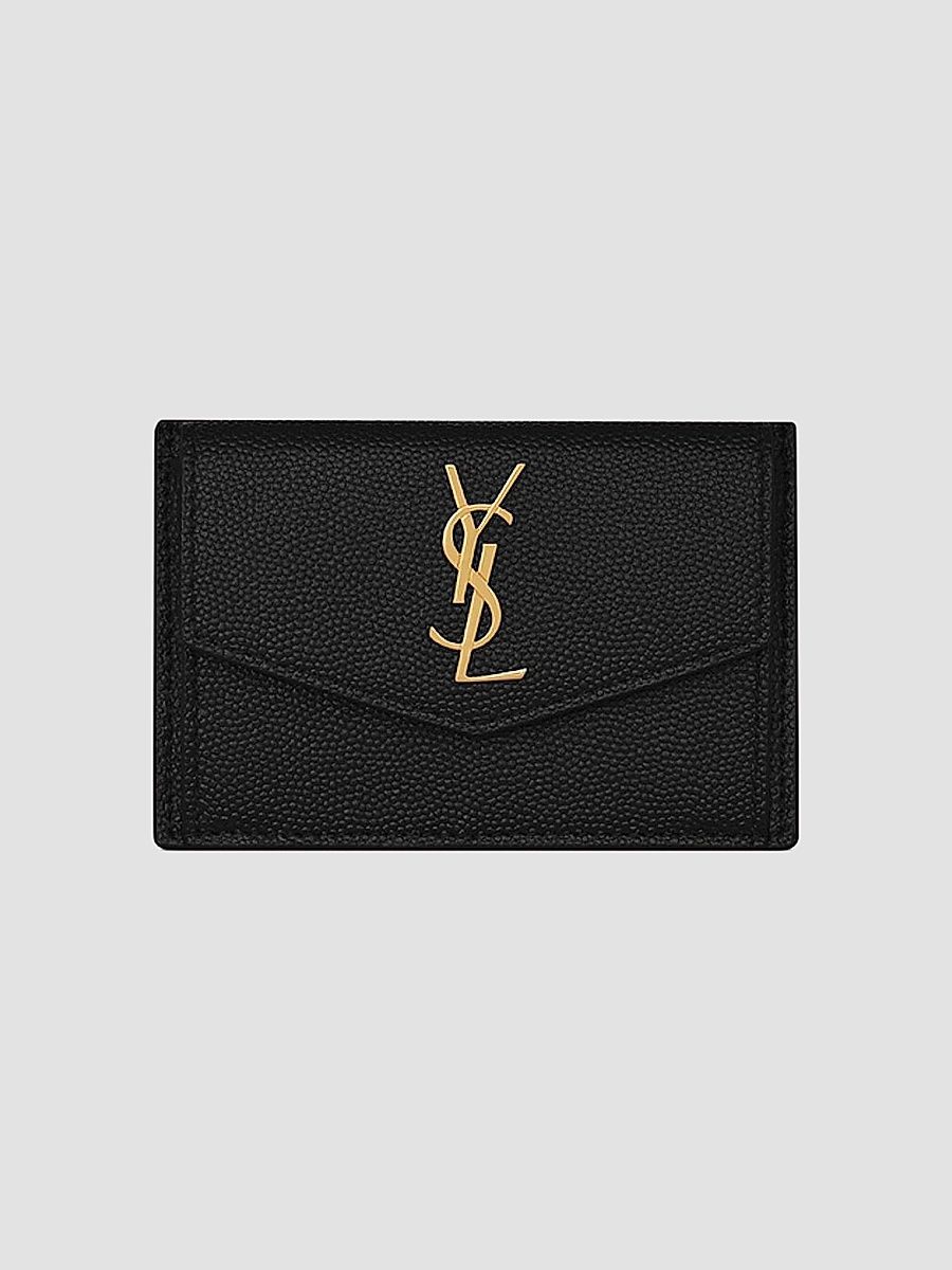 Saint Laurent Women's Uptown Flap Card Case - Nero
