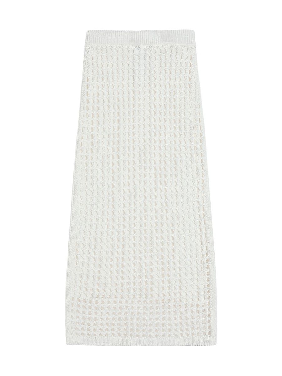 Women's Mesh Cotton Skirt - Optical White - Size XS