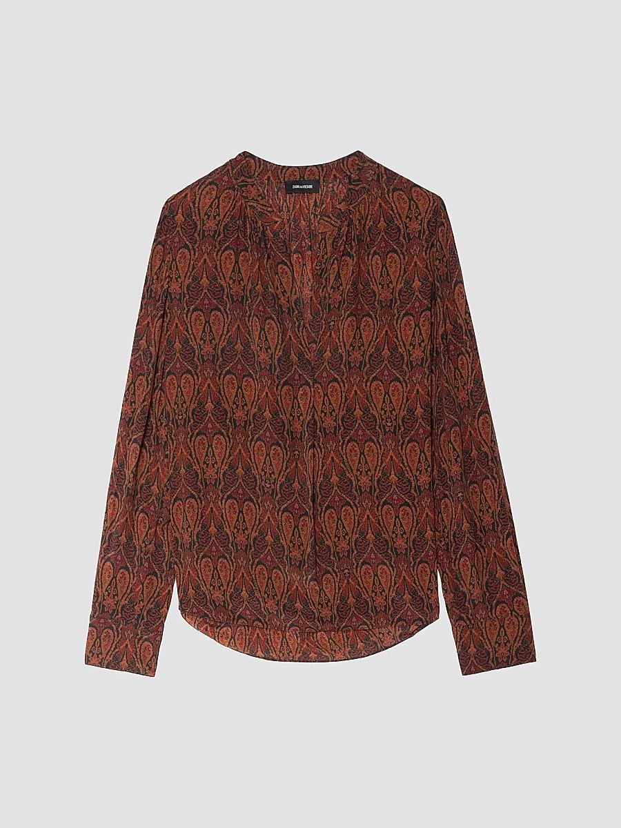 Zadig & Voltaire Women's Tinko Paisley Top - Black - Size Large