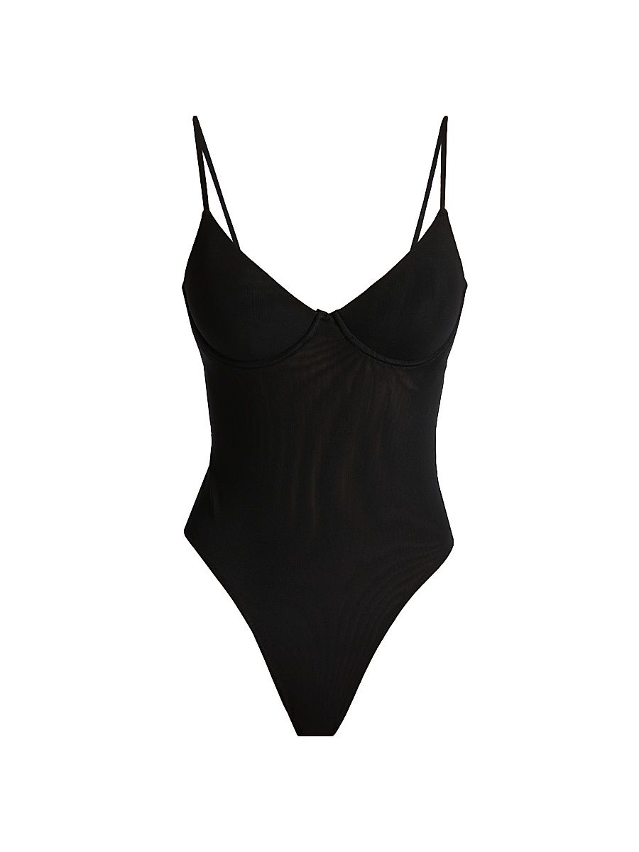 Women's Elowen Underwire Bodysuit - Black - Size Large