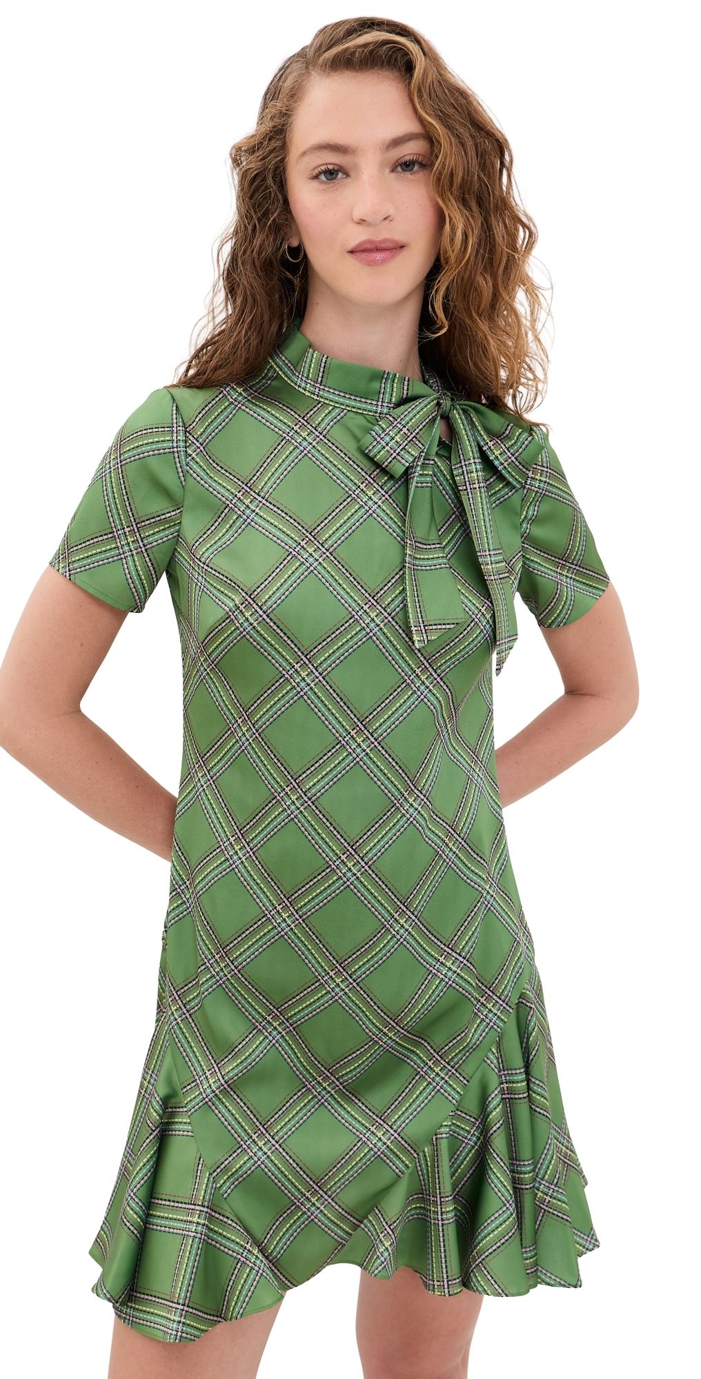 Shoshanna Bosher Dress Olive Multi 12