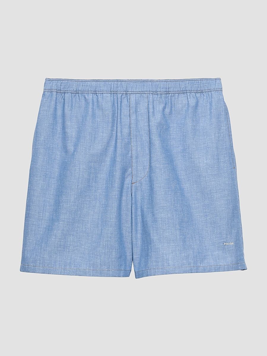 Men's Chambray Bermuda Shorts - Blue - Size XXXL
