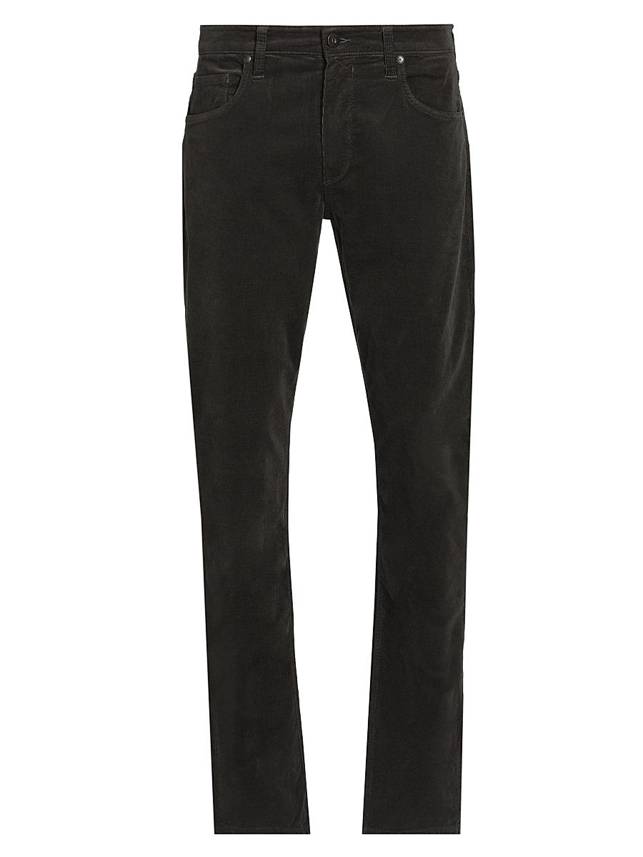 Men's Lennox Stretch Corduroy Slim-Fit Pants - Dark Iron - Size 38